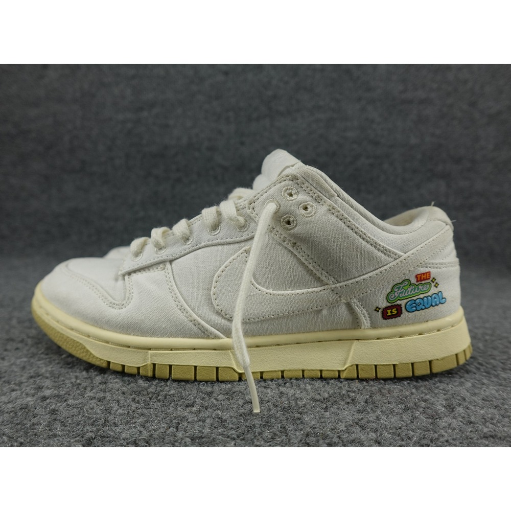 Nike Dunk Low The Future is Equal Womens 10 Sail Canvas Sneakers FD0868-133